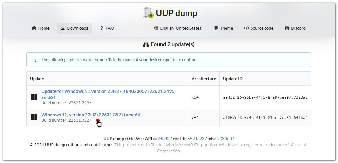 利用 UUP Dump 下載 Windows 10/11 最新正式版光碟映像檔 - 第2張圖